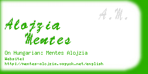 alojzia mentes business card